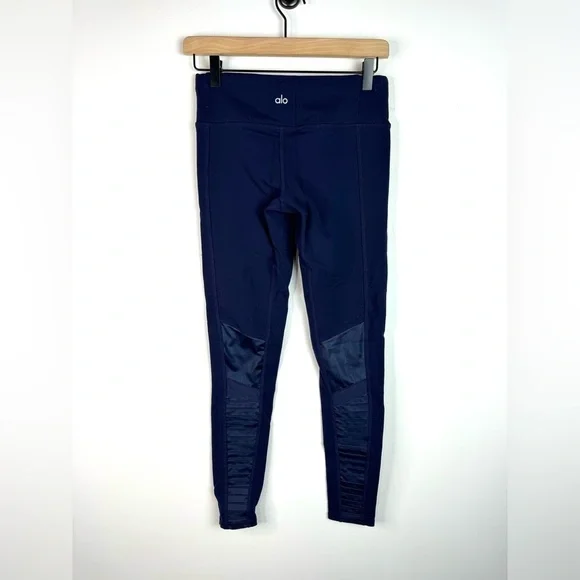ALO YOGA MOTO Leggings blue Small - Picture 3 of 8